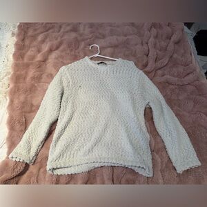 Zara Soft Cream Crew Neck Sweater